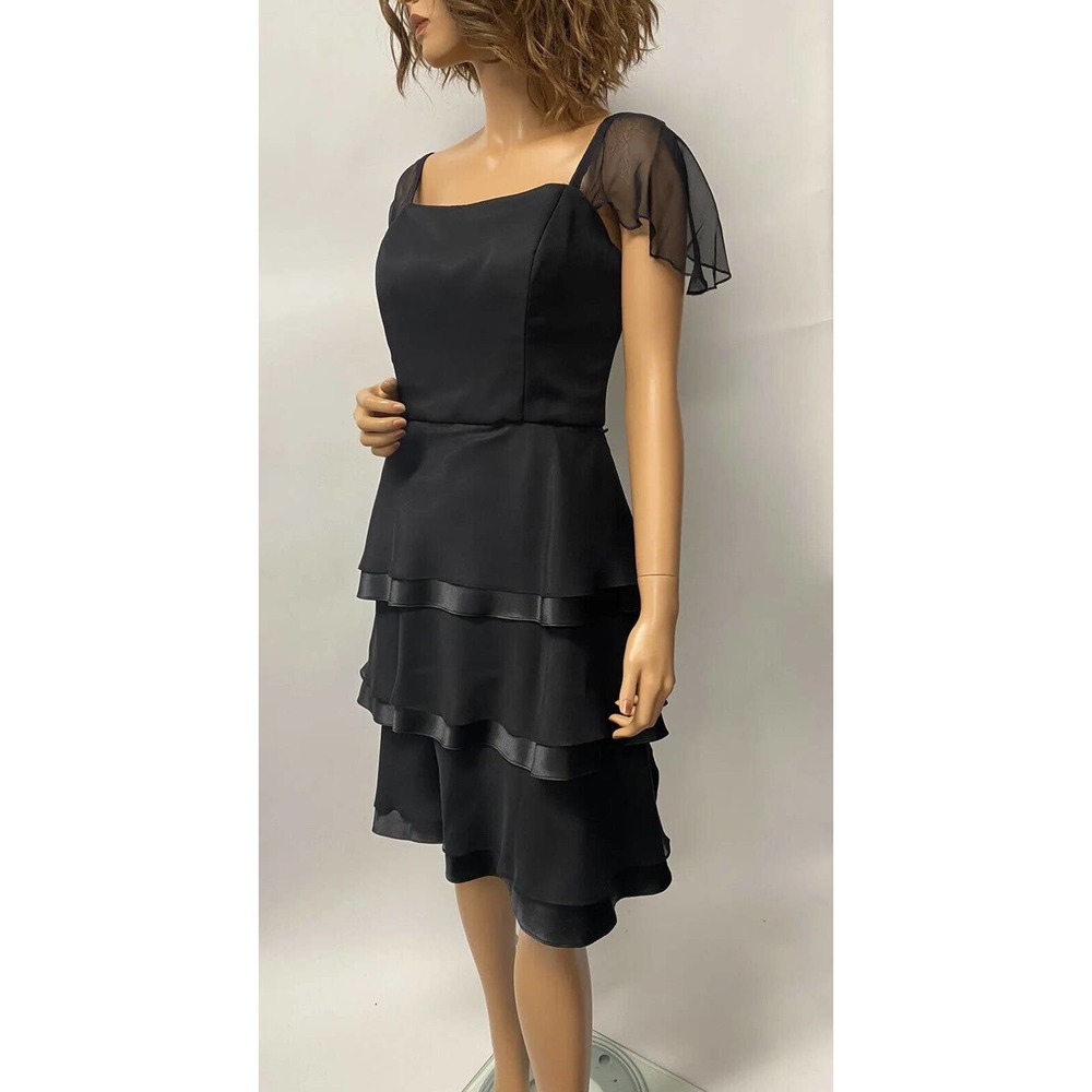 after six dress black layers size 10